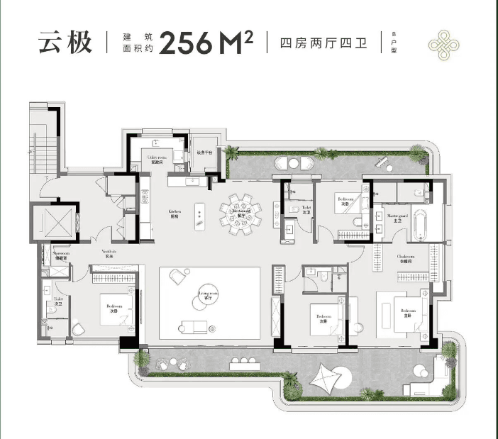 4室2厅4卫