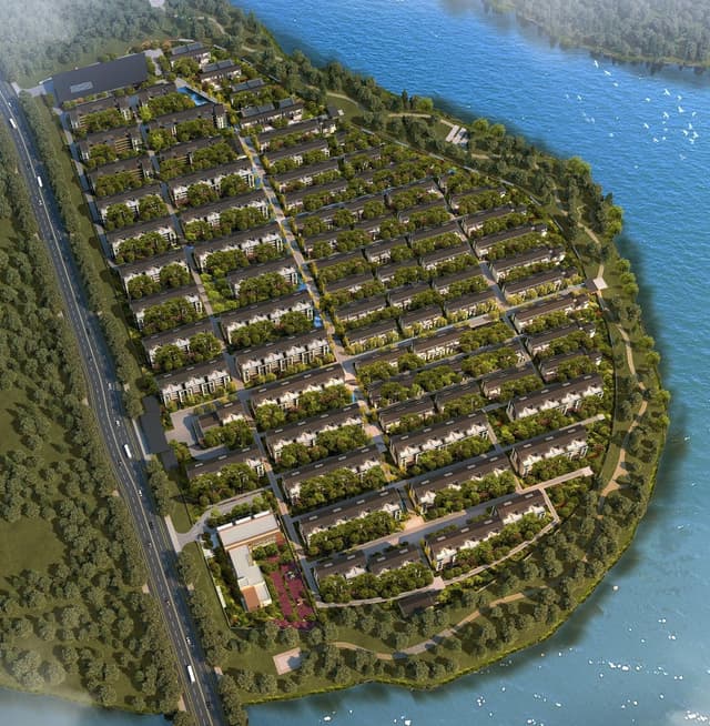 鲁能泰山9号 鸟瞰效果图