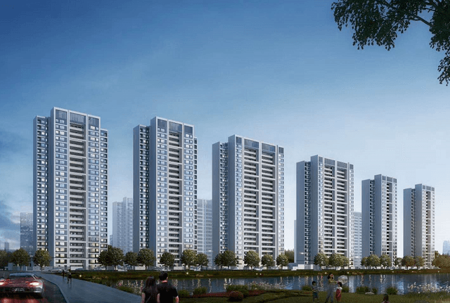 湖畔春晓花园 项目沿街效果图