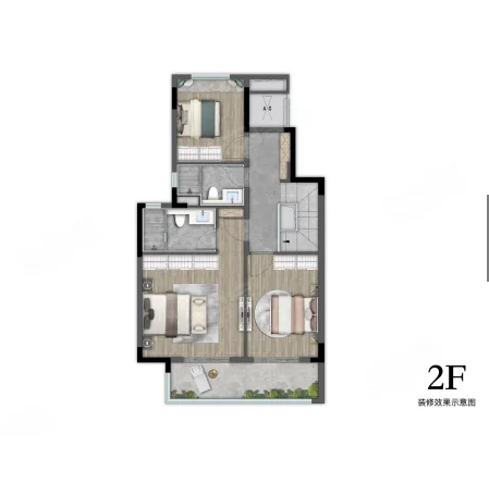 龙湖镜湖原著3室2厅2卫户型图