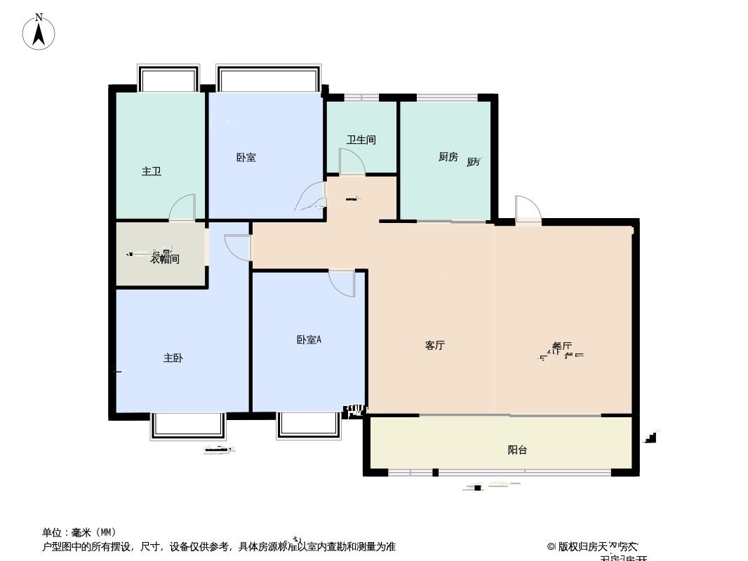 朗诗新乐府3室2厅2卫户型图